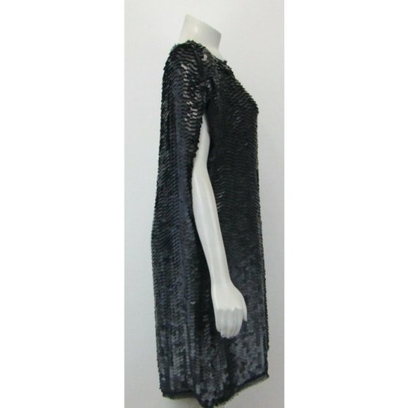AllSaints black progression sequined Dress 10 M - Picture 2 of 8